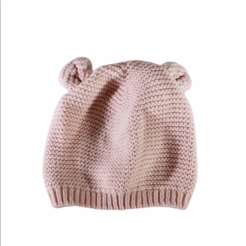 GAP Baby Hat Pink Bear Hat 3-6m